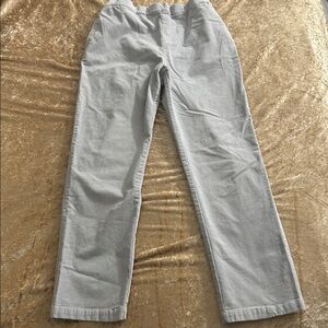 Appleseed's Corduroy Light Gray pull on pants with side slip pockets.